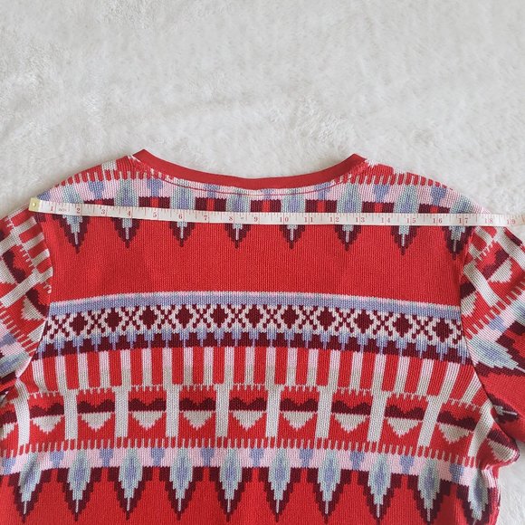 VICTORIA'S SECRET Pullover Multicolor V Neck Sweater SZ XL - Picture 11 of 15